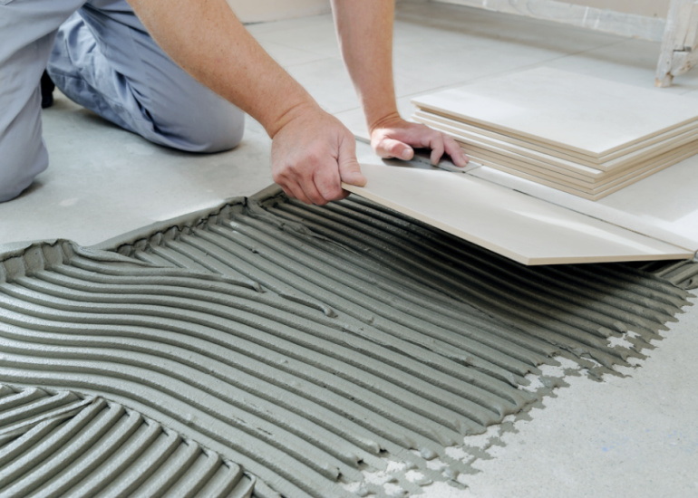 Concrete Floor Tiling
