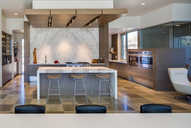 calacatta gold marble kitchen rocky