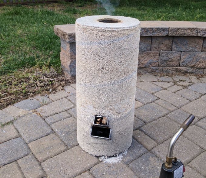 Rocket Stove with Marble Slabs_1