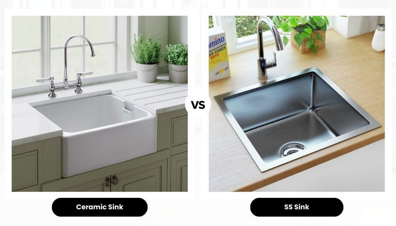 ceramic sink vs stainless steel sink