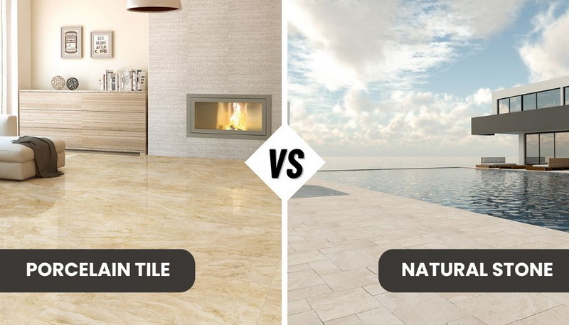 porcelain tiles vs natural stone