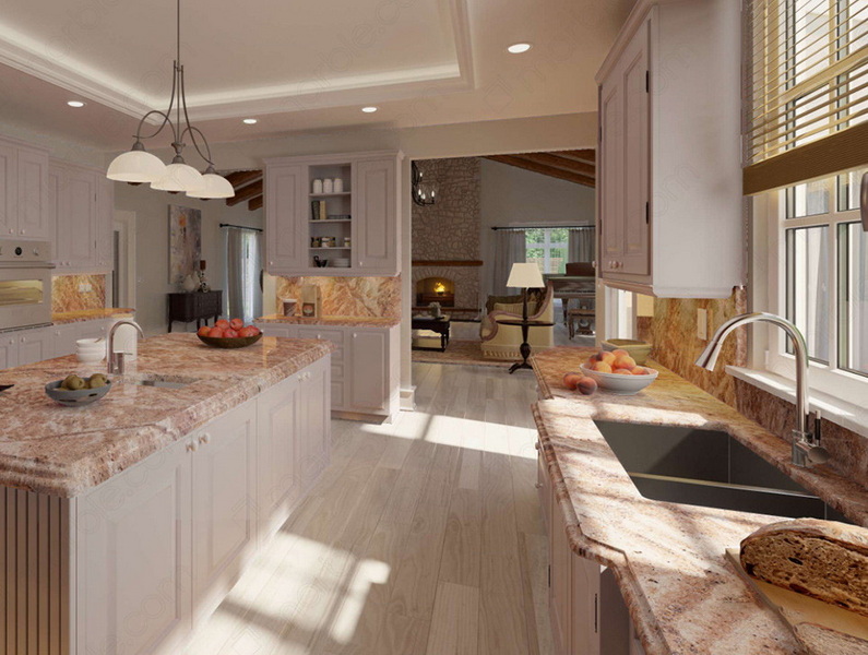 Modern Taupe Slab Countertop
