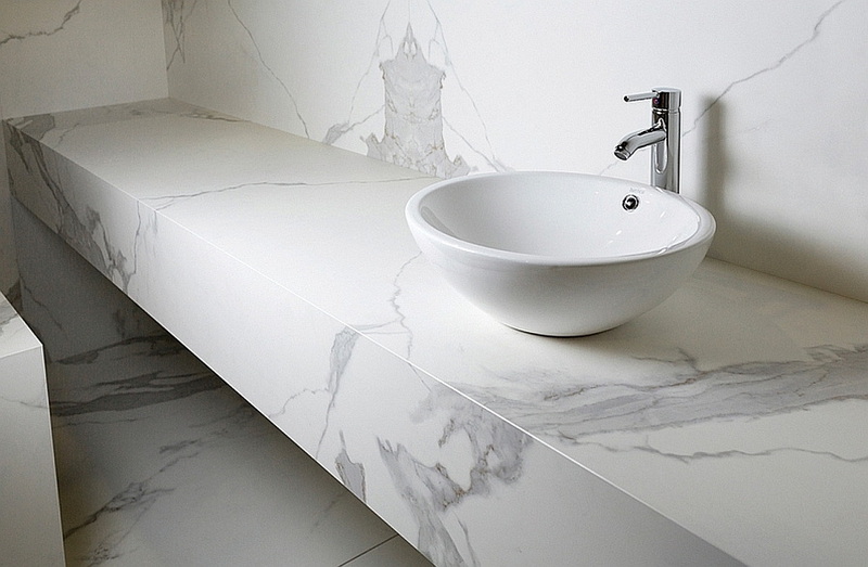 Neolith Estatuario Finish in the spa like contemporary bath