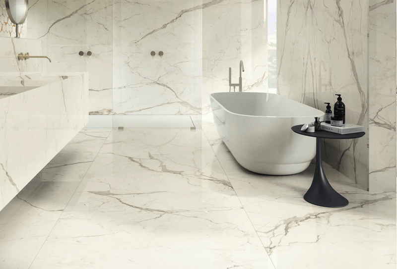 Calacatta Oro Porcelain for Bathrooms