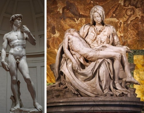 What Did Micalangalo Carve From A Single Slab of Marble?