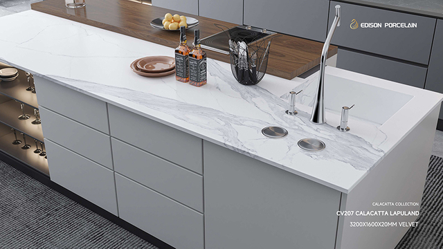 CV207 Calacatta Lapuland 3200x160020mm-Island
