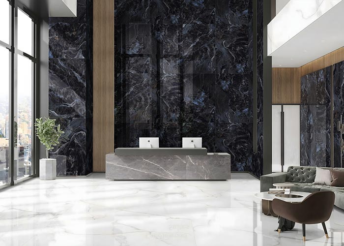 black Marble Porcelain Slab