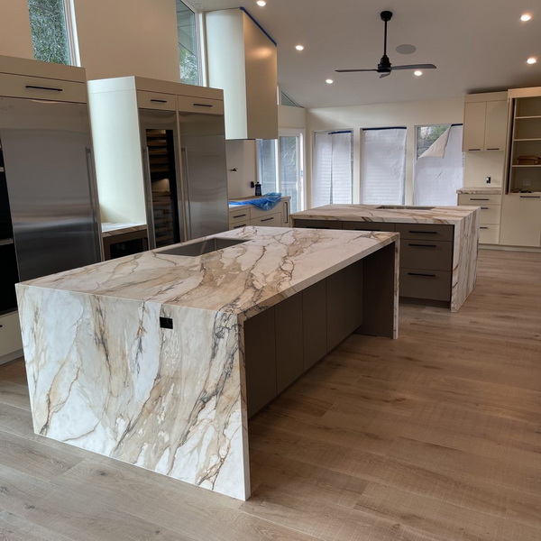 black and yellow Carrara Marble Slabs