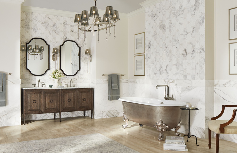 How To Design A Stunning Bathroom with Carrara Marble Slab Walls?