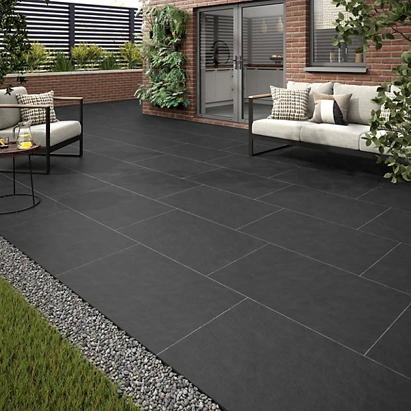 Are Granito Black Outdoor Matt Porcelain Slab Tiles Slip Resistant