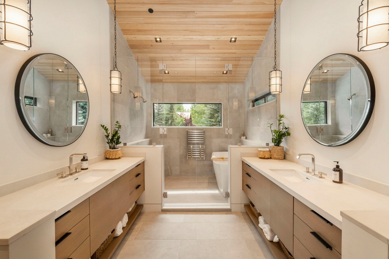 Dalles de salle de bain contemporaines