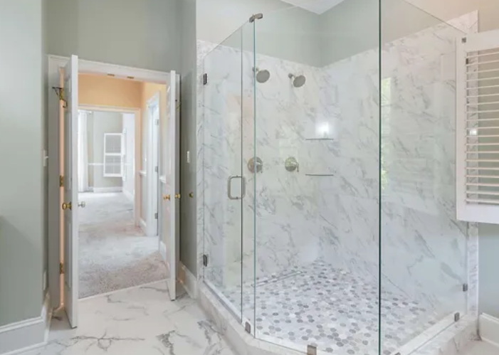 Can You Add Shelves To A Marble Slab Shower?