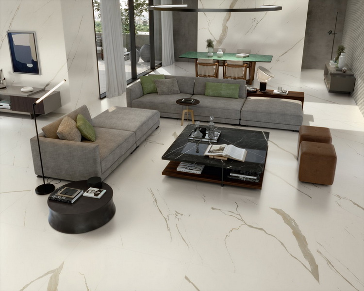 What Makes Marvel Calacatta Lap ACJ 10 Porcelain Slab So Popular in Modern Interiors
