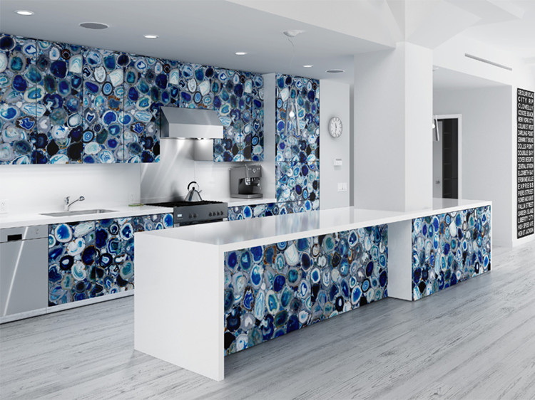 How To Style Your Home with Agate Blue Premium Italian Porcelain Slabs?