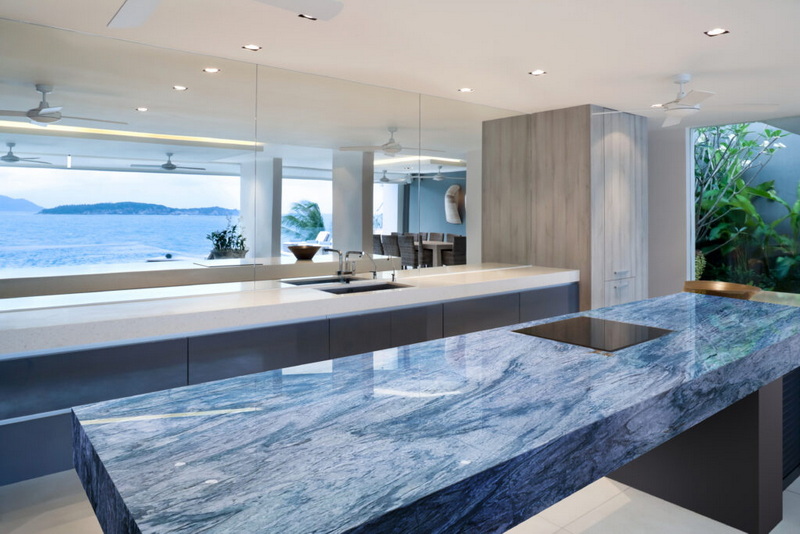 How Durable Are Ocean Blue Porcelain Slabs for Kitchen Countertops