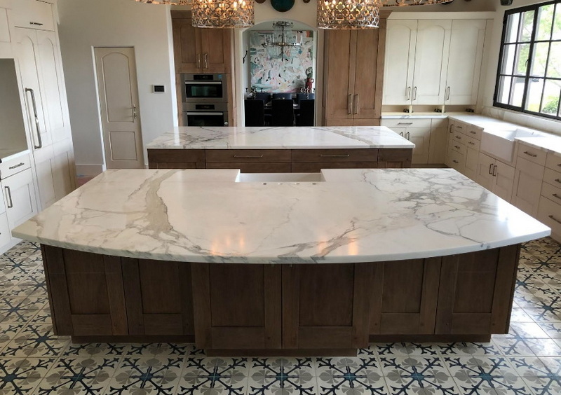 How To Seal between Marble Slabs on Kitchen Counter?