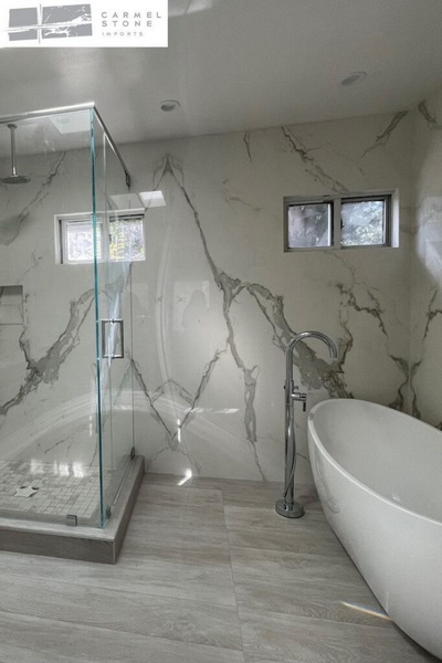 Porcelain Slab Shower Wall