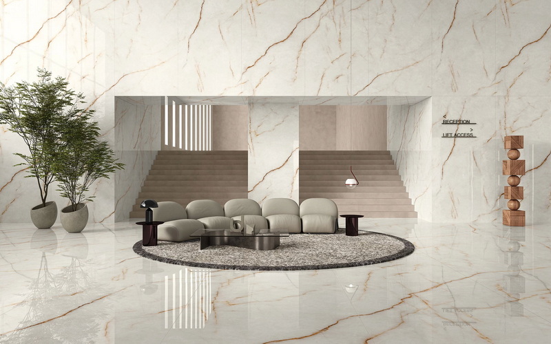 ice crystal marble effect porcelain stoneware slabs