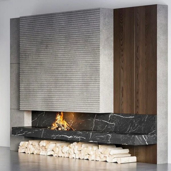 fire place Porcelain Slab design