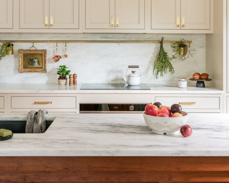 Kitchen Carrara Marble Honed Slabs