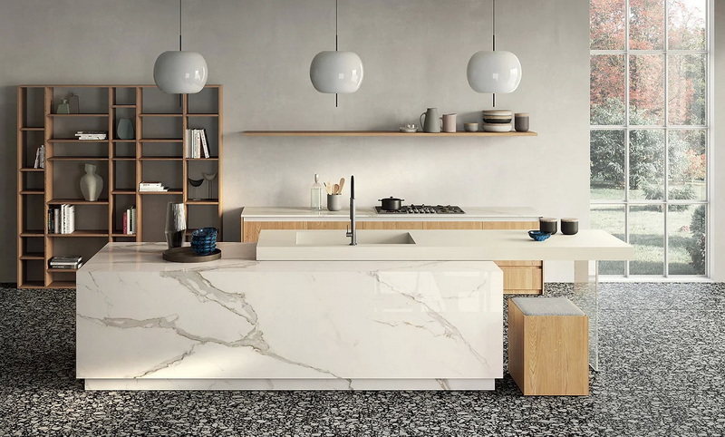 White Porcelain Flooring Slab