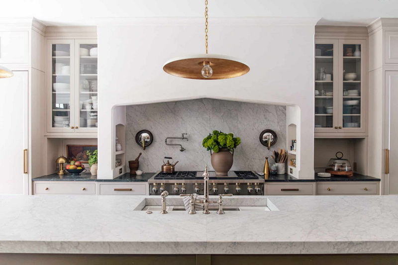 Enhanced Carrara Marble Slab