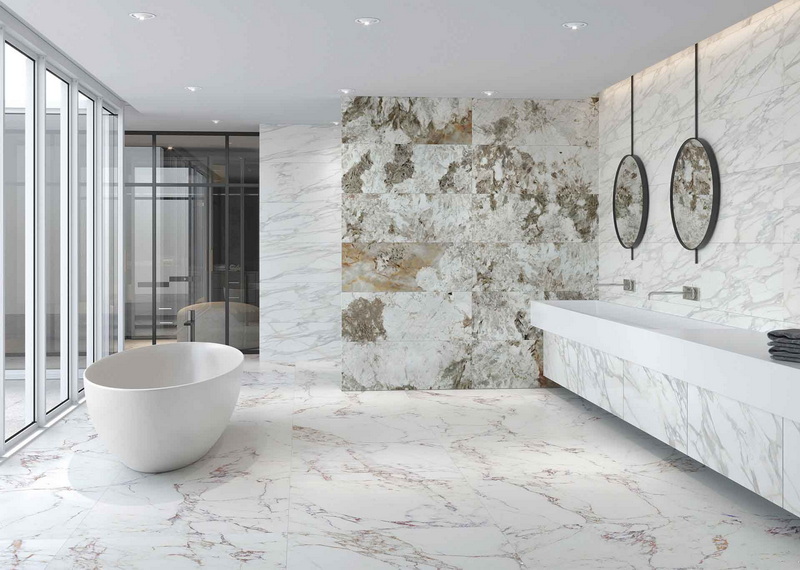Statuario Slab Installation