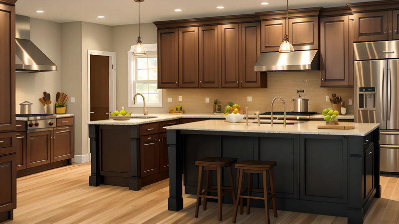 two kitchen islands