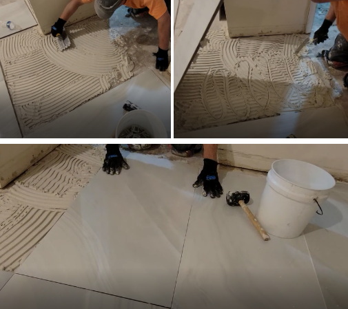 Install Porcelain Tiles on Concrete