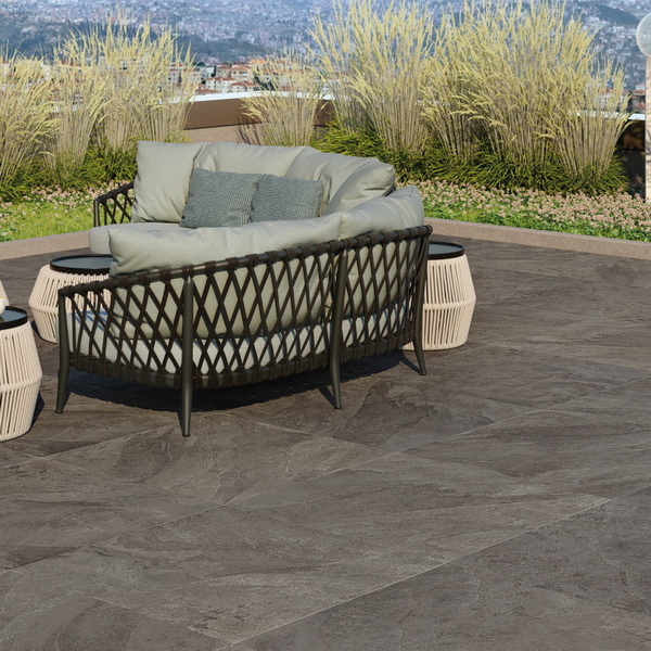 How Do Anthracite Porcelain Slabs Compare To Natural Stone Outdoors