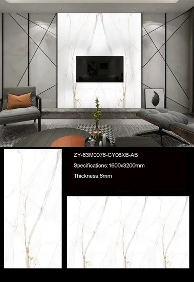 White Sintered Stone Porcelain Slab Outdoor Marble Stone