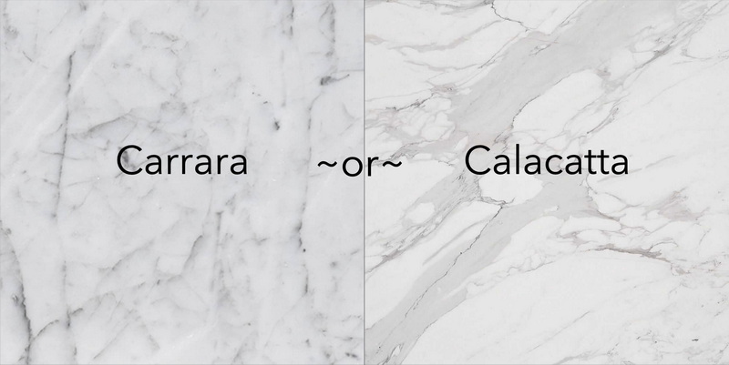 Carrara vs Calacatta