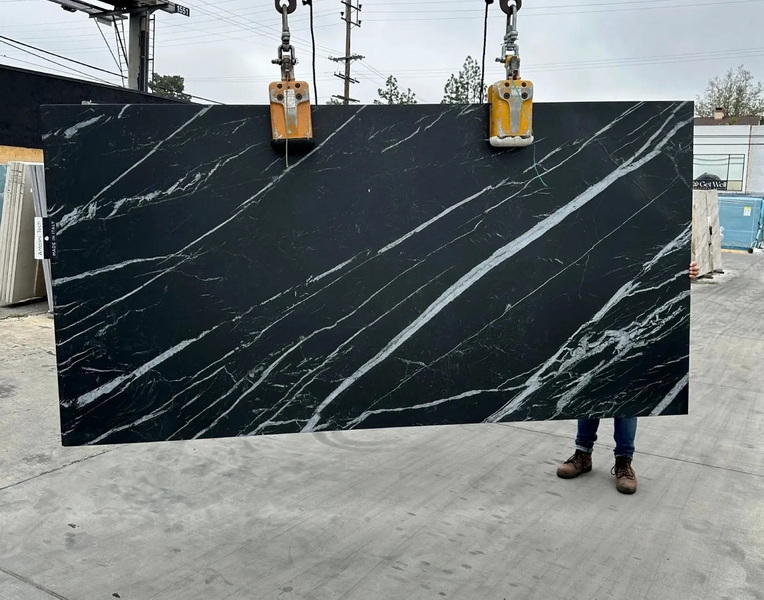 black porcelain slab