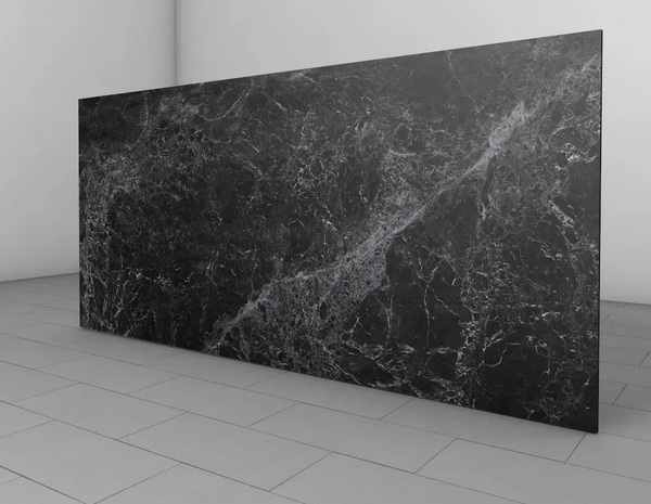Black Sintered Stone Slab Kitchen Countertop