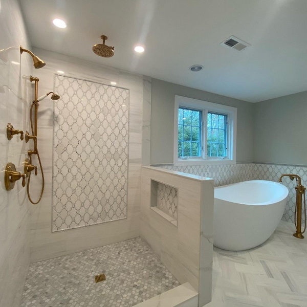 Porcelain Tiles vs. Carrara Marble for Shower Walls